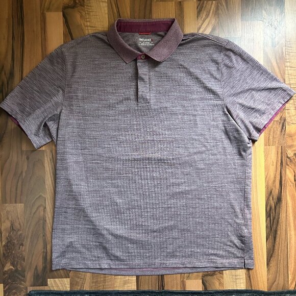 UNTUCKit Heather Purple Extra Large Men's Performance Polo Shirt - Picture 2 of 4